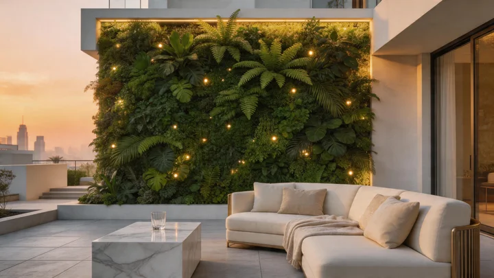 vertical gardens and green walls in Dubai